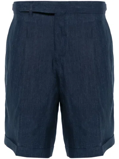 Briglia 1949 Amalfis Linen Shorts In Blue
