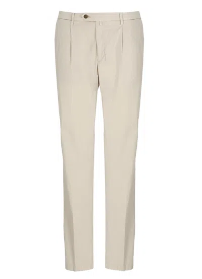 Briglia 1949 Beige Bg21 Flap Pockets Straight-leg Pants In Neutral