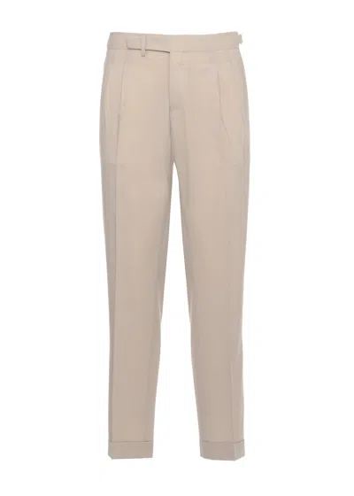 Briglia 1949 Beige Quartieris Wool Straight-leg Pants In Neutral