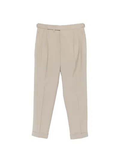 Briglia 1949 Belted Pleated Trousers In Neutral