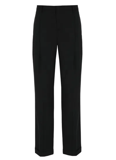 Briglia 1949 Black Borgonuovo Wool-blend Formal Pants