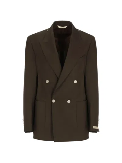 Briglia 1949 Blanchette Double-breasted Blazer In Brown