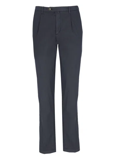 Briglia 1949 Blue Bg21 Flap Pockets Straight-leg Pants In Black