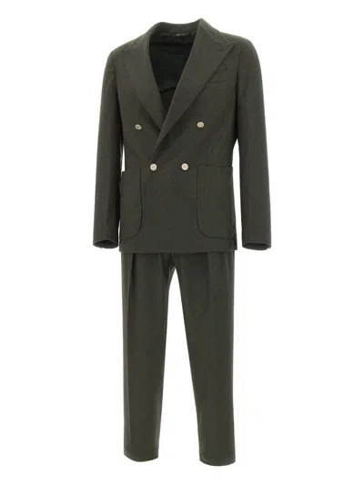 Briglia 1949 Bolgheri Double-breasted Suit In Green