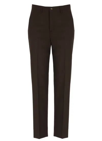 Briglia 1949 Brown Jean Wool-blend Pants In Black