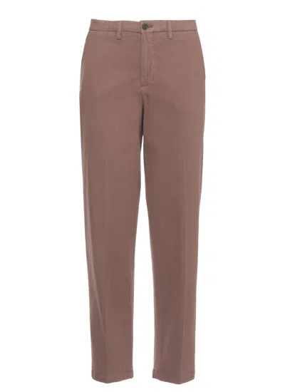 Briglia 1949 Brown Jeangw Cotton-blend Straight-leg Pants In Pink