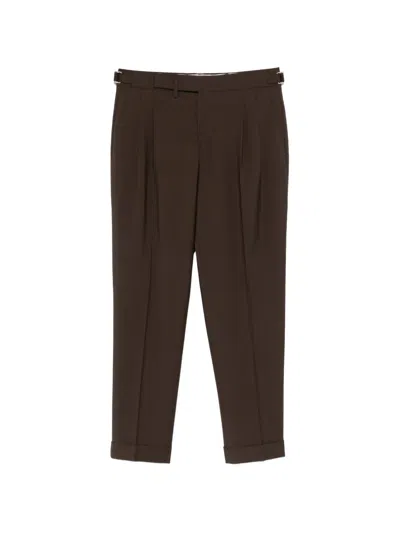 Briglia 1949 Buckle Pleated Trousers In Brown