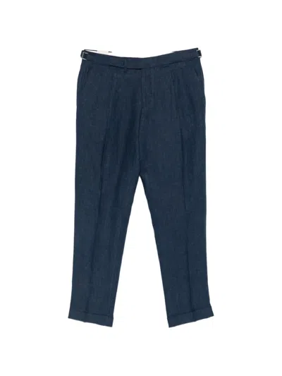 Briglia 1949 Buckle-detail Pleated Trousers In Blue
