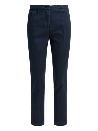 Briglia 1949 Trousers Belt Loops Back Pocket Side Pockets In Blue