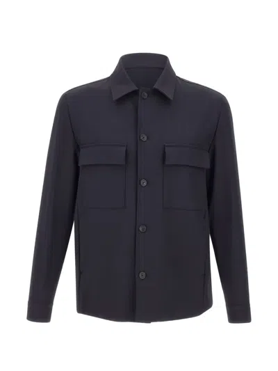 Briglia 1949 Button-up Shirt Jacket In Blue