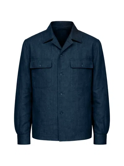 Briglia 1949 Button-up Shirt Jacket In Blue