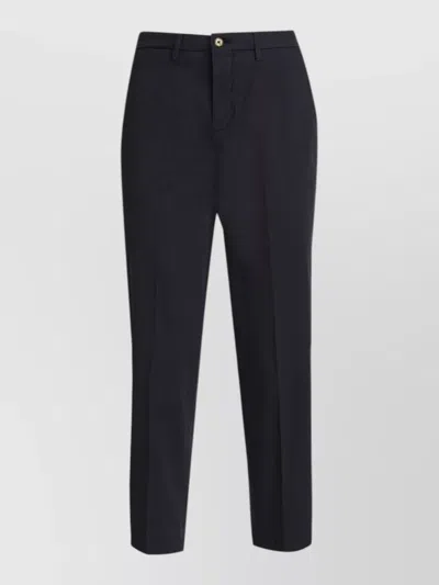 Briglia 1949 Chino Trousers Stretch Cotton Tailored Cut In Blue