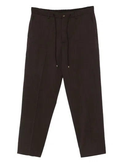 Briglia 1949 Convent Drawstring-waist Trousers In Brown