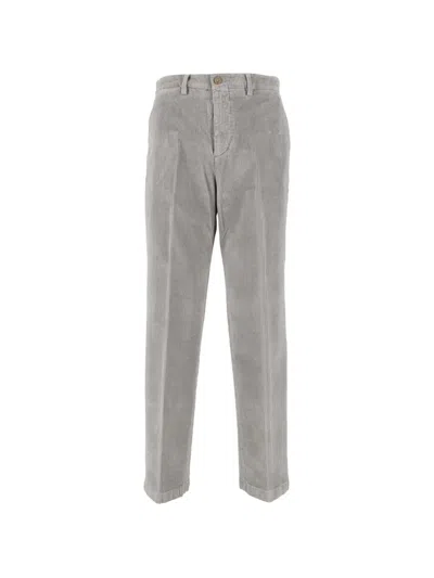 Briglia 1949 Corduroy Belt-loops Trousers In Gray
