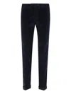 Briglia 1949 Corduroy Cuffed Trousers In Black