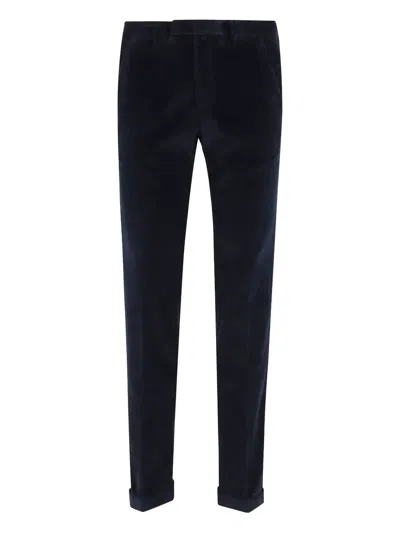 Briglia 1949 Corduroy Cuffed Trousers In Black