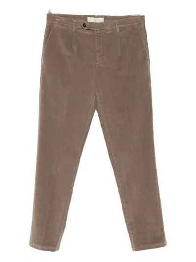 Briglia 1949 Corduroy Pleated Trousers In Brown