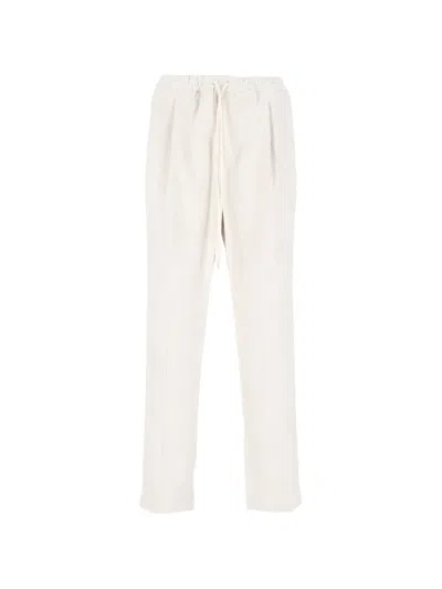 Briglia 1949 Corduroy-effect Drawstring Trousers In White