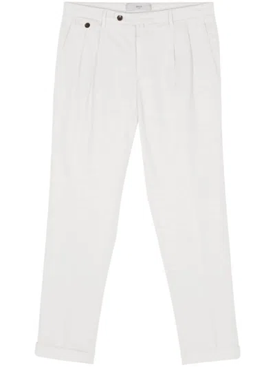 Briglia 1949 Cotton And Linen Blend Trousers In White