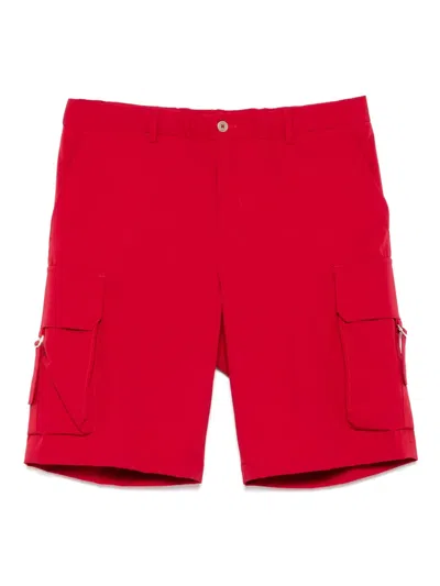 Briglia 1949 Cotton Cargo Shorts In Red