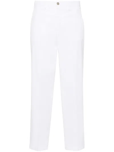 Briglia 1949 Cotton Tapered-leg Trousers In White