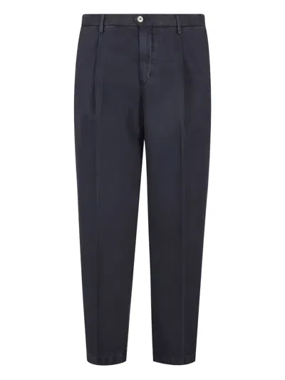 Briglia 1949 Courmayeur Pleated Tapered Trousers In Blue