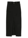 Briglia 1949 Denim Maxi Skirt In Black