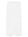 Briglia 1949 Denim Maxi Skirt In White
