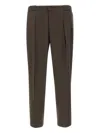 Briglia 1949 Double-pleated Wool Trousers In Brown