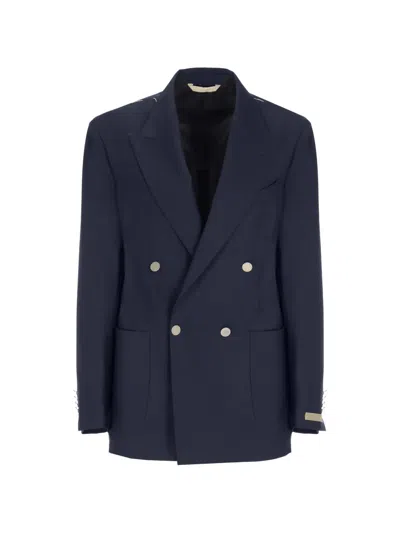Briglia 1949 Double-breasted Peak-lapels Blazer In Blue