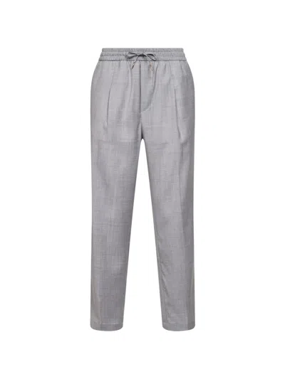 Briglia 1949 Drawstring Pleated Trousers In Gray