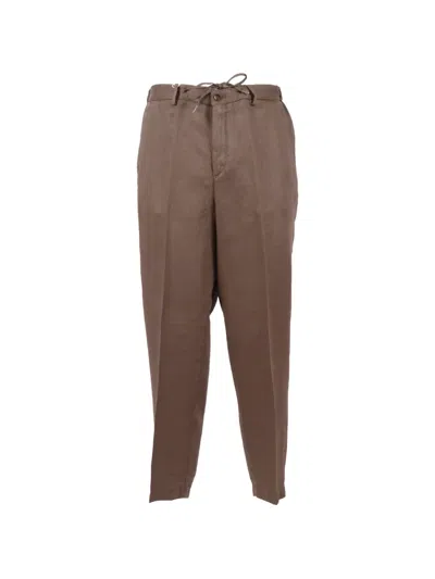 Briglia 1949 Drawstring Trousers In Brown