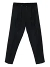 Briglia 1949 Drawstring Wool Trousers In Black