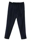 Briglia 1949 Drawstring Wool Trousers In Blue