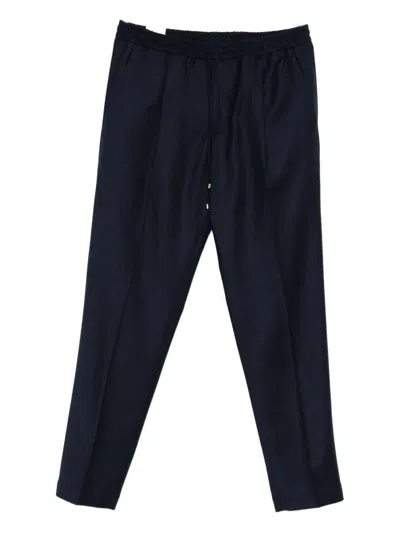 Briglia 1949 Drawstring Wool Trousers In Blue