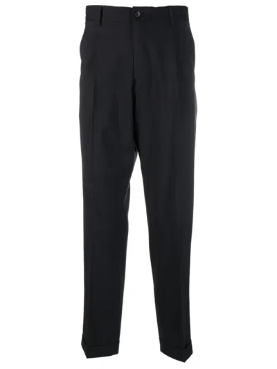 Briglia 1949 Elasticated-waistband Cotton-wool Chinos In Blau