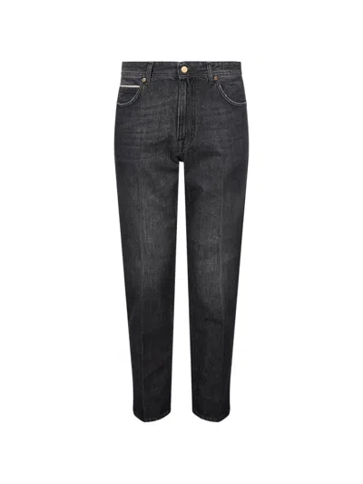 Briglia 1949 Faded Pressed-crease Jeans In Black