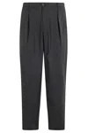 Briglia 1949 Pleated Wool-cashmere Blend Trousers In Gray