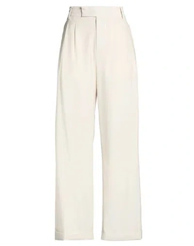 Briglia 1949 Genderless Woman Pants Beige Size 6 Virgin Wool In White