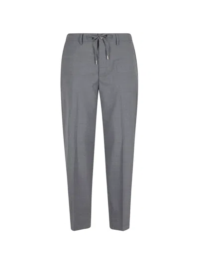 Briglia 1949 드로스트링 디테일 플리츠 팬츠 In Gray