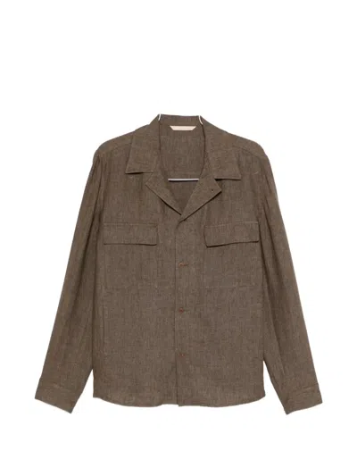 Briglia 1949 John Flap-pocket Shirt Jacket In Brown