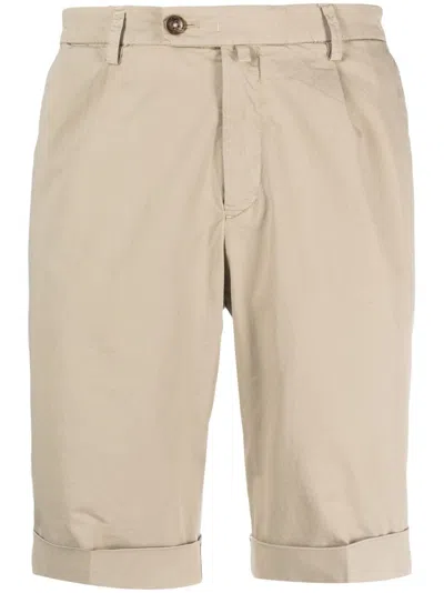 Briglia 1949 Knee-length Cotton Chino Shorts In Neutrals