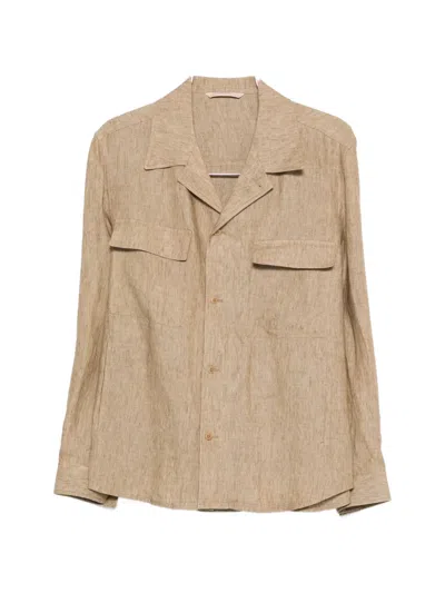 Briglia 1949 Linen Shirt In Neutral