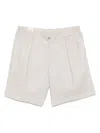 Briglia 1949 Linen Shorts In Gray