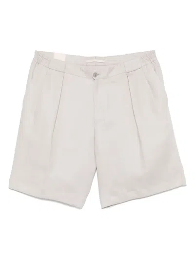 Briglia 1949 Linen Shorts In Gray