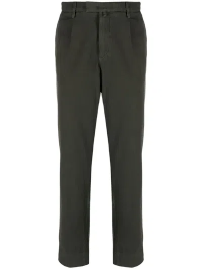 Briglia 1949 Logo-patch Corduroy Tapered Trousers In Green