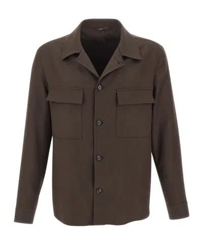 Briglia 1949 Button-up Flap-pocket Jacket In Animal Print