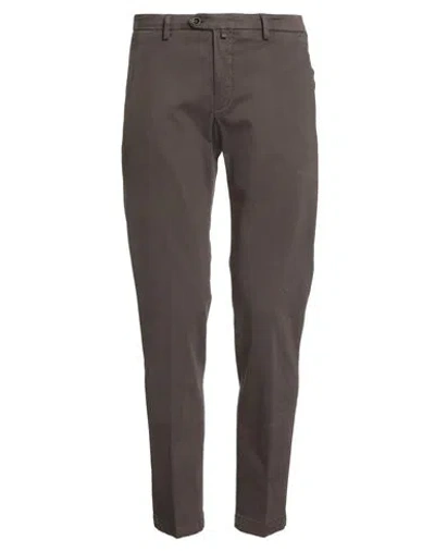 Briglia 1949 Man Pants Dark Brown Size 32 Cotton, Elastane In Gray