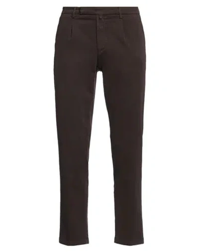 Briglia 1949 Man Pants Dark Brown Size 36 Cotton, Elastane In Black