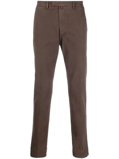 Briglia 1949 Mid-rise Tapered Trousers In Brown